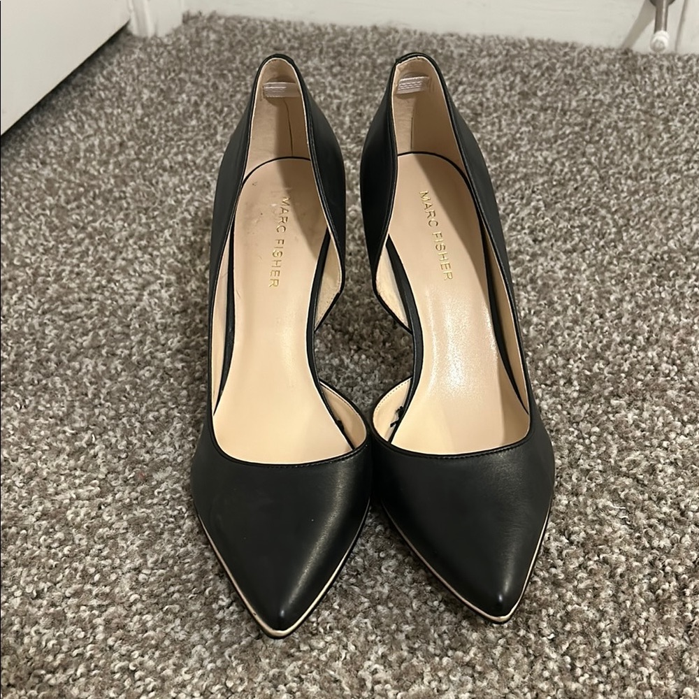 Marc Fisher Black Heels Classic Pointed-Toe Pumps